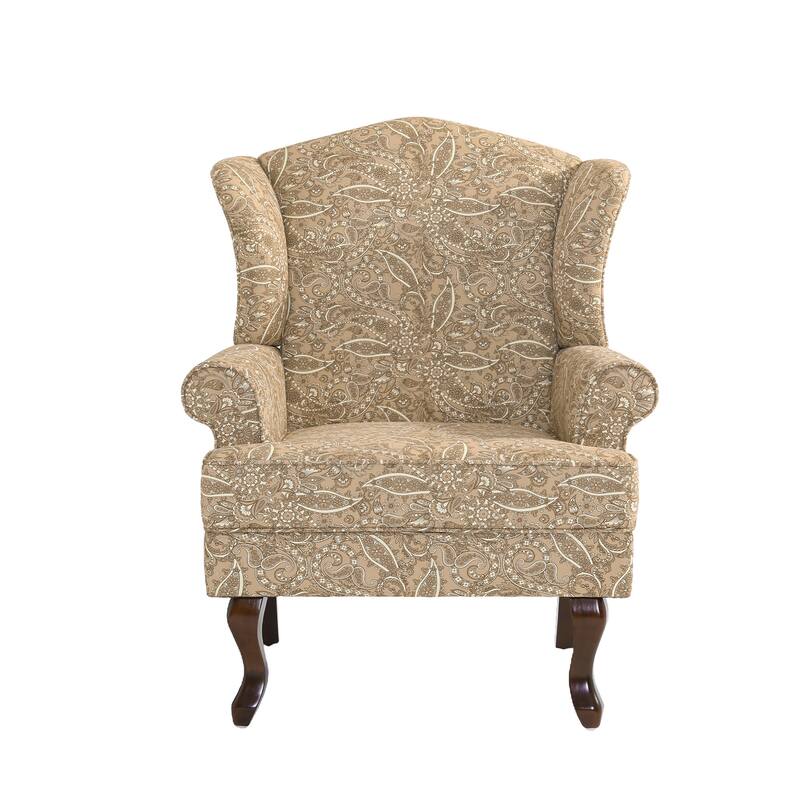 Classic Wingback Accent Chair for Living Room