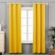 preview thumbnail 16 of 86, Deconovo Decorative Silver Diamond Curtains (2 Panel) 42x45 Inch-4PC - Mellow Yellow