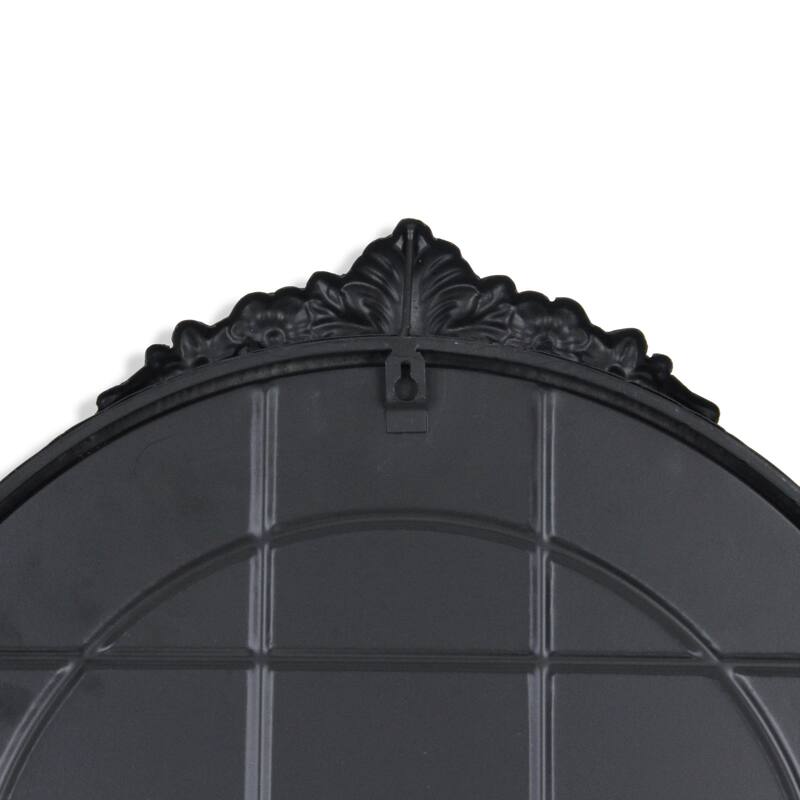 Victorian Curved Top Handmade Wall Mirror - Black - 33.75"