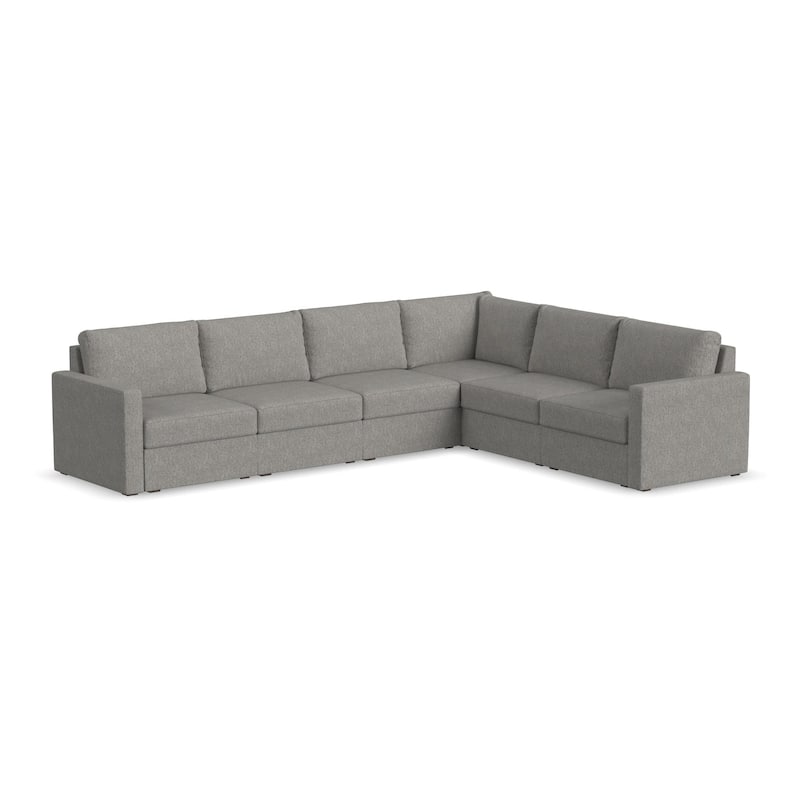 Flex 6-seat Upholstered Modular Sectional by Flexsteel - 134" x 35" x 103"