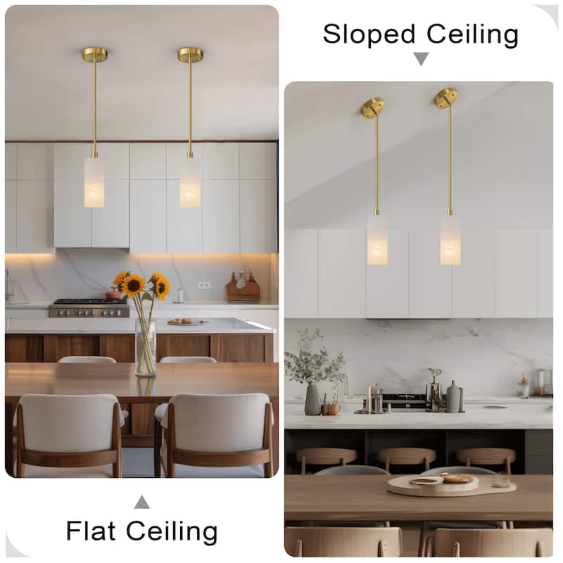 FTL Alabaster Pendant Lights Kitchen Island Gold Marble Hanging Light