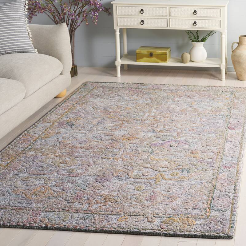 SAFAVIEH Handmade Marquee Diloram Rug - Green/Ivory - 4' x 6'