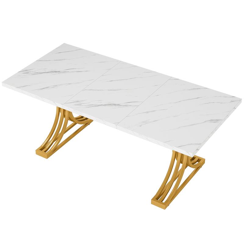 63'' Modern Executive Computer Desk with Trestles Legs, Large Writing Table for Home Office