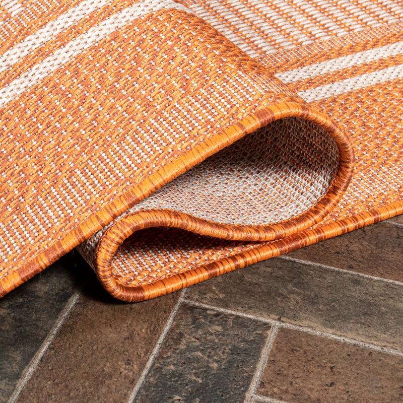 JONATHAN Y Negril Modern Double Stripe Indoor/Outdoor Area Rug