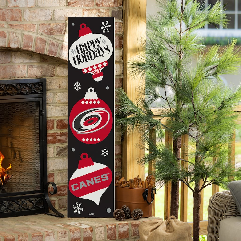 47" Double Sided Seasonal Porch Leaner, Carolina Hurricanes - 47" x 11.25"