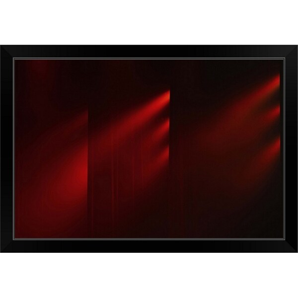 "Curtains and lights" Black Framed Print