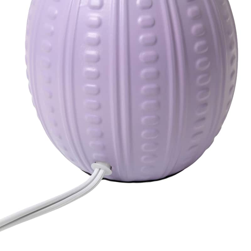 Mini Oval Table Lamp with Tapered Shade - 12.5" - Lavender