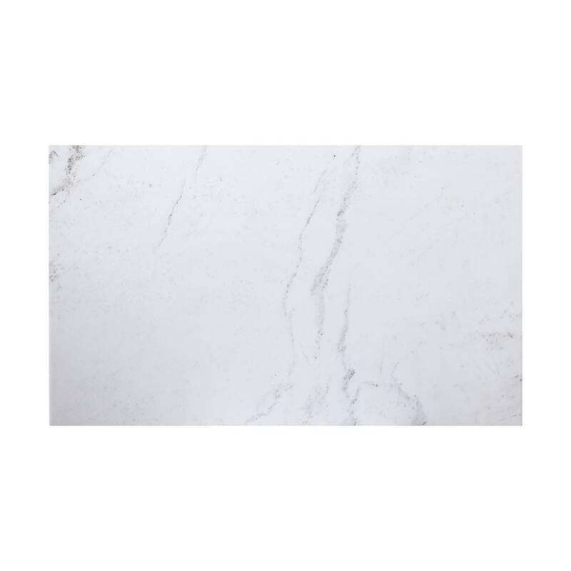 Aurelle Home Pariso Modern White Marble-Top Console Table - 42" W x 30" H x 14" D