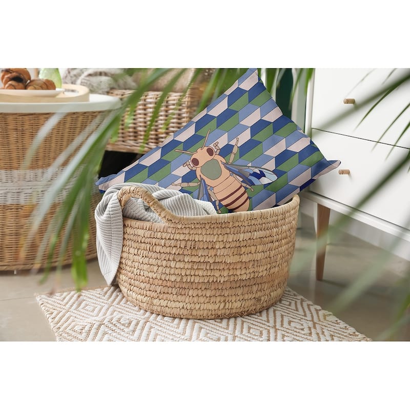 Bee and Comb Decorative Throw Pillow