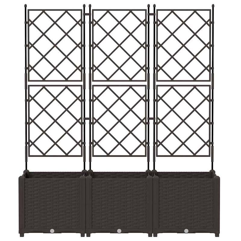 vidaXL Garden Planter with Trellis