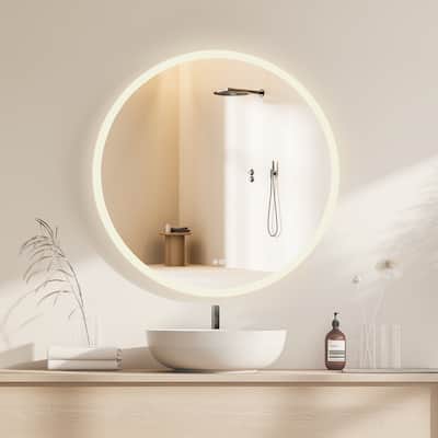 Moscow Round Frameless LED Wall Bath Vanity Mirror