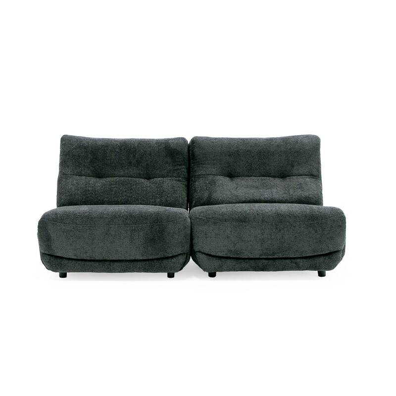 Divani Casa Basil Modern Dark Grey Fabric Large Electric Recliner Chair
