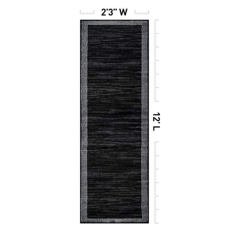 World Rug Gallery Modern Geometric Border Area Rug