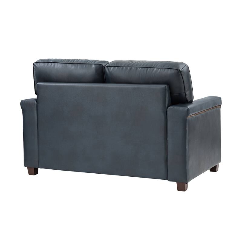 Irene Transitional Sofa with Nailhead Trim and Solid Wooden Legs