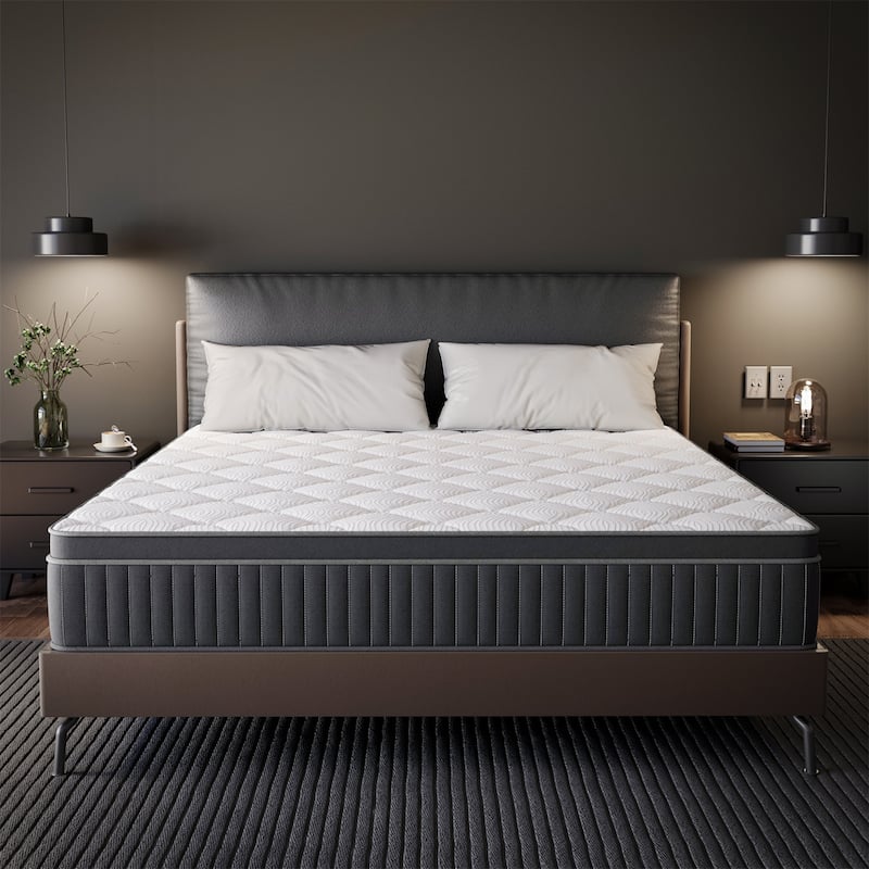 IFLUOUS 12in. Cooling Innerspring Hybrid Medium Firm mattress Motion Isolation with CertiPUR-US, SGS and OEKO-TEX Certified