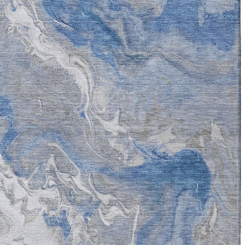 HomeRoots Abstract Modern Rectangle Outdoor Rug