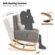 preview thumbnail 34 of 171, HOMYKA 28" Wide Rocking Chair for Nursery with Solid Wood Leg