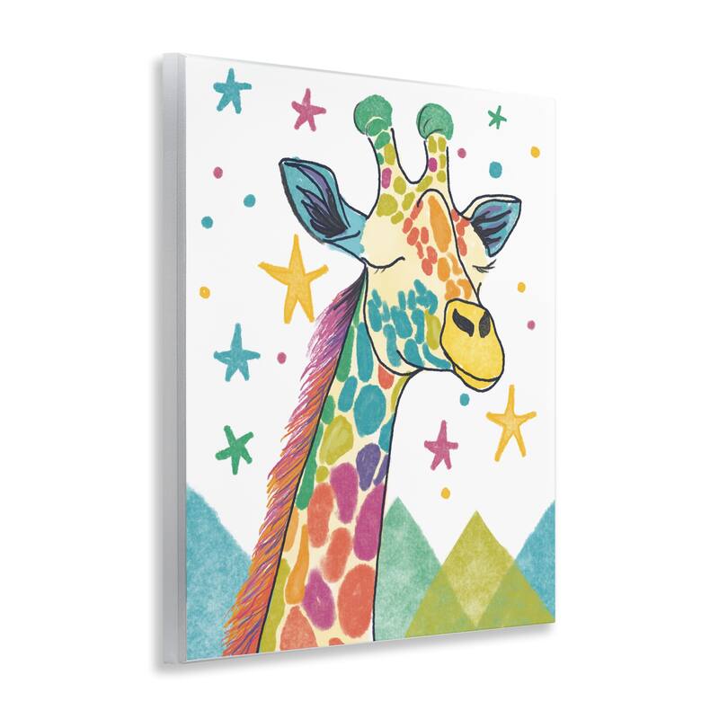 Stupell Whimsical Hued Giraffe & Stars Wall Plaque Art Design By Chen Alyesh