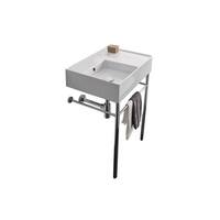 Shop Vintage Carrara Marble 30 Inch Console Sink And Metal