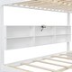 preview thumbnail 8 of 13, Queen Over Queen Bunk Bed with Storage Cabinets and USB Ports, White