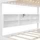 preview thumbnail 8 of 15, White Queen over Queen Size Solid Wood Bunk Bed with Storage Cabinets and USB Ports
