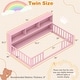 preview thumbnail 14 of 20, Costway Twin Size Montessori Floor Bed with Bookcase Storage Shelves &