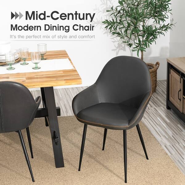 OFCASA Faux Leather Dining Chairs Set of 4, Modern Dining Chairs wi