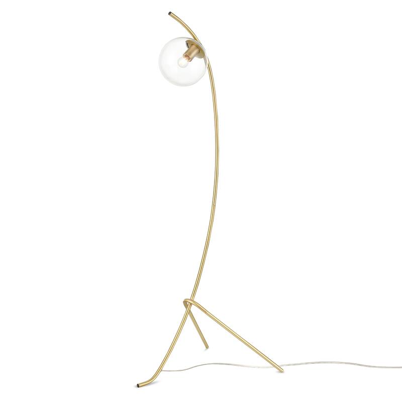 Light Society Addis Floor Lamp - Brushed Brass/Clear