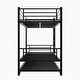 preview thumbnail 8 of 10, Twin Bunk Bed with Trundle Metal Bunkbeds with Ladder and Guardrail