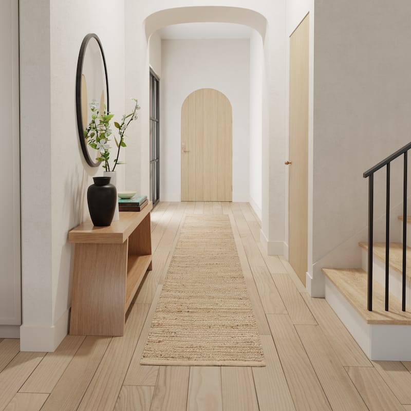 Nourison Natural Jute Indoor only Solid Area Rug - 8' Runner - Natural