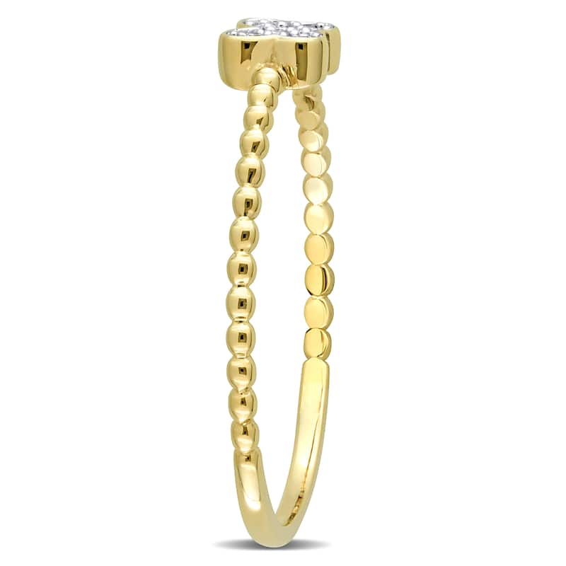 Miadora Diamond Accent Butterfly Ring in 14k Yellow Gold