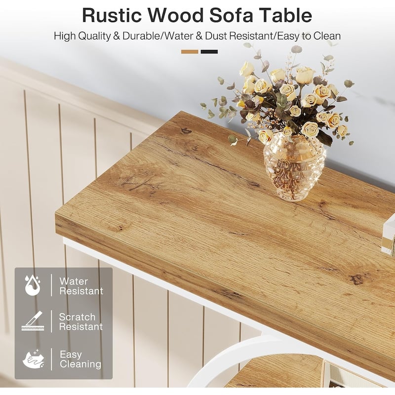 41.3" Console Entryway Table, 4 Tiers Sofa Table