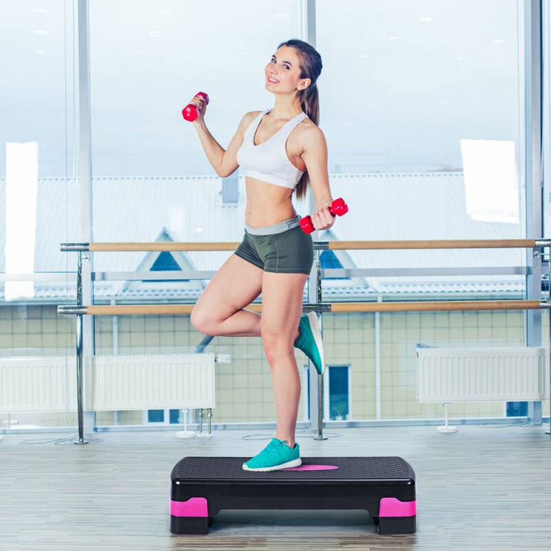 Costway 26'' Aerobic Exercise Stepper Cardio Trainer W/Riser