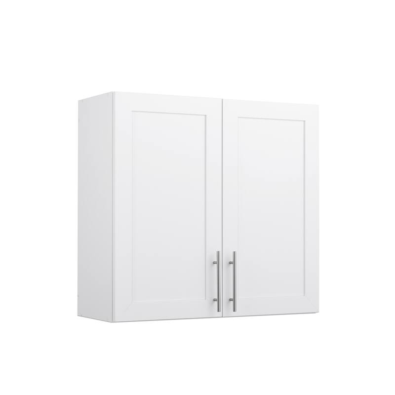 Prepac Elite Wall Cabinet with Panel Doors 12.75" D x 32" W x 30" H - 32 in W x 30 in H x 12.75 in D - White