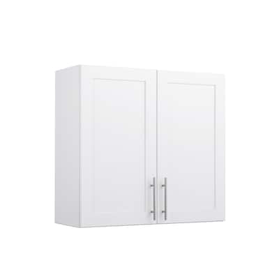 Prepac Elite Wall Cabinet with Panel Doors 12.75" D x 32" W x 30" H - 32 in W x 30 in H x 12.75 in D