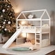preview thumbnail 2 of 43, Contemporary Design Twin Loft House Bed with Slide, Ladder and Safety Guaranteed, Sturdy Construction & Unique Design