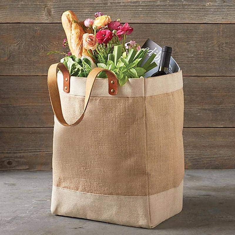 Caravan Burlap Natural Market Bag