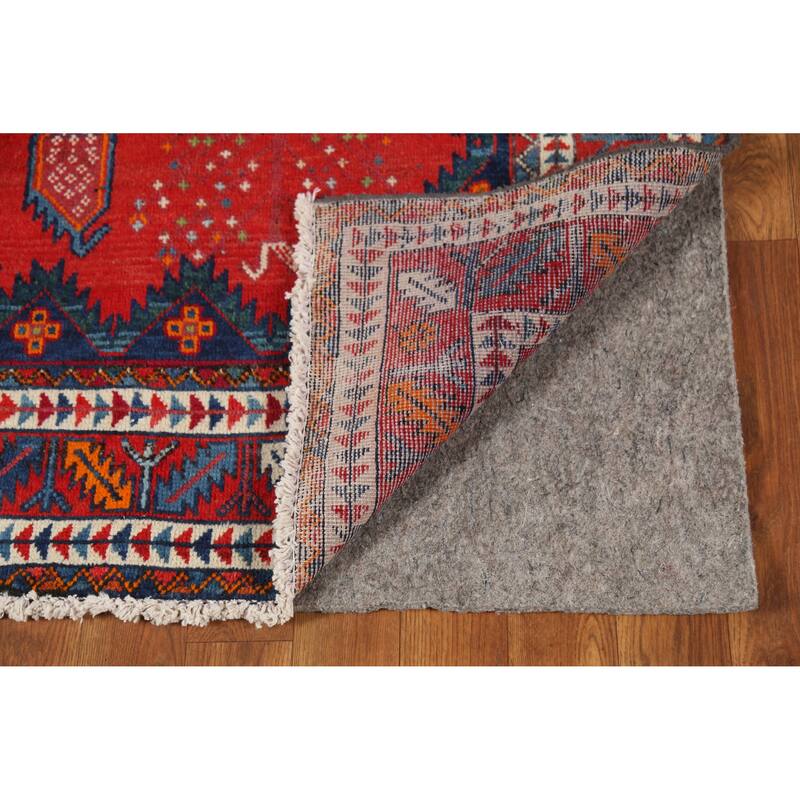 Hand Knotted Oriental 100% Wool Carpet Traditional Tribal Red Sirjan Area Rug - 6' 5'' X 4' 10''