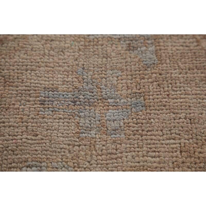 Hand Knotted Oriental 100% Wool Carpet Transitional Floral Beige & Ivories Oushak Area Rug - 9' 11'' X 8' 0''