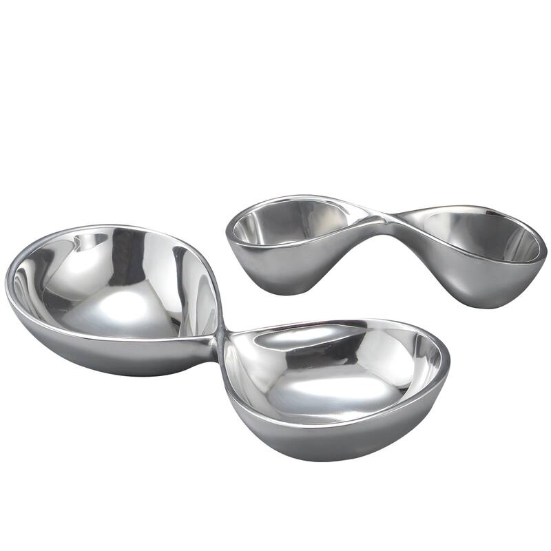 Nambe Infinity 2 Piece Server - 9" x 18" x 6"