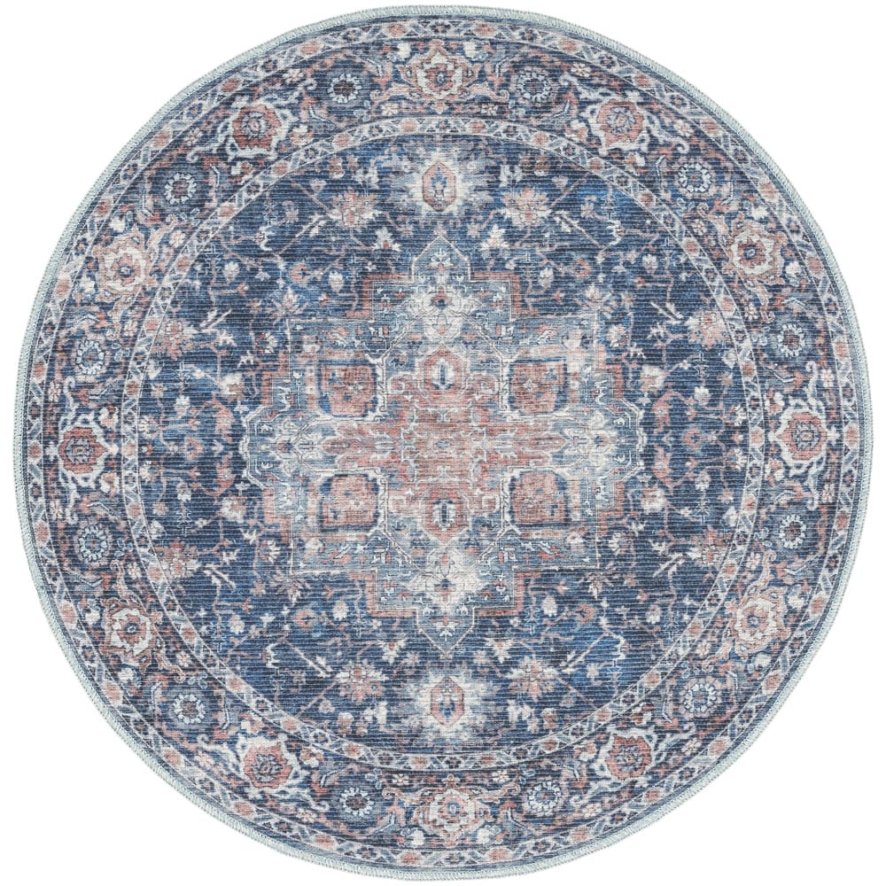 New Concept Washables Persian Boho Machine Washable Area Rug