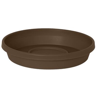 Bloem Terra Plant Saucer Tray for Planters 11-16" Chocolate Brown - 12.75