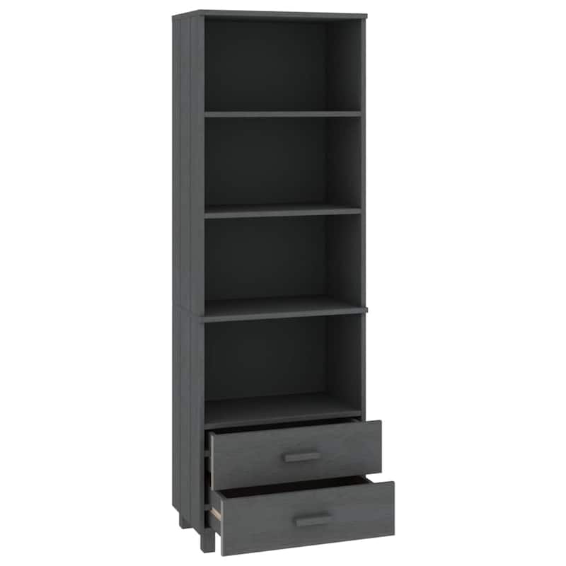 vidaXL Cabinet Bookshelf Entryway Cabinet with Storage HAMAR Solid Wood Pine - 23.6"x13.8"x70.9"