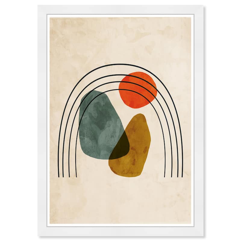 Wynwood Studio Prints Abstract Geodes Under the Sun White and Mid-Century Modern Wall Art Canvas Print
