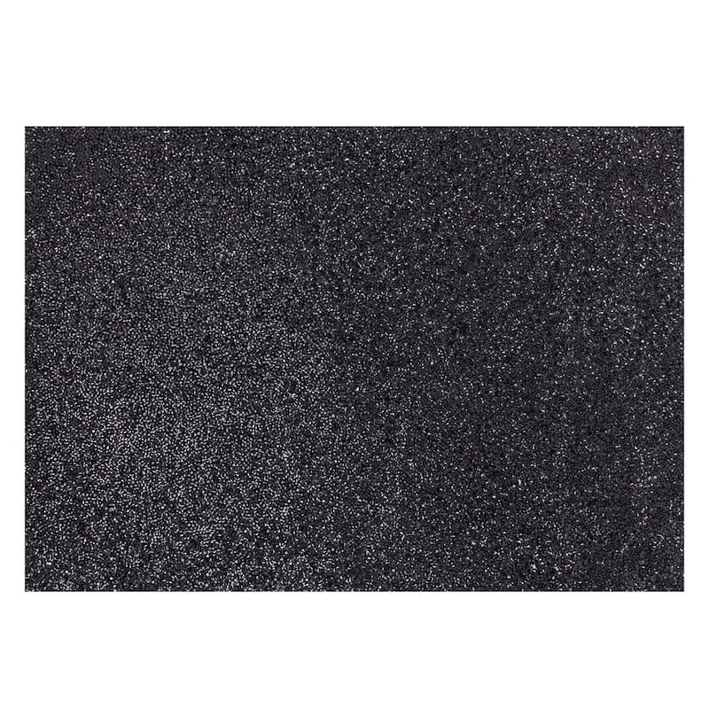 Sparkles Home Luminous Rectangle Rhinestone Placemat - Black