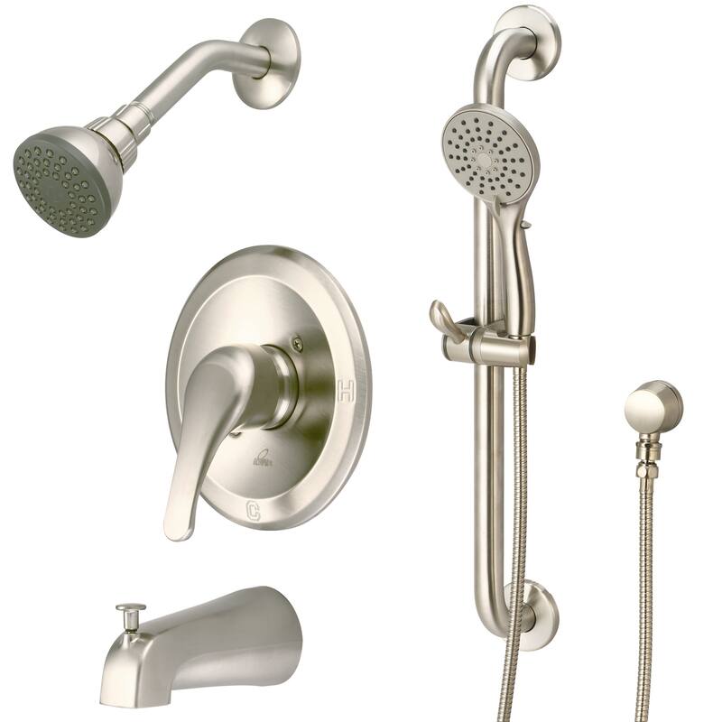 Olympia Faucets TD-2300-ADA Elite Tub and Shower Trim Package with 1.5 - PVD Brushed Nickel