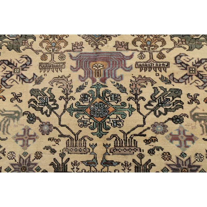 Geometric Tabriz Persian Area Rug Wool Hand-knotted Bedroom Carpet - 5'4" x 9'5"