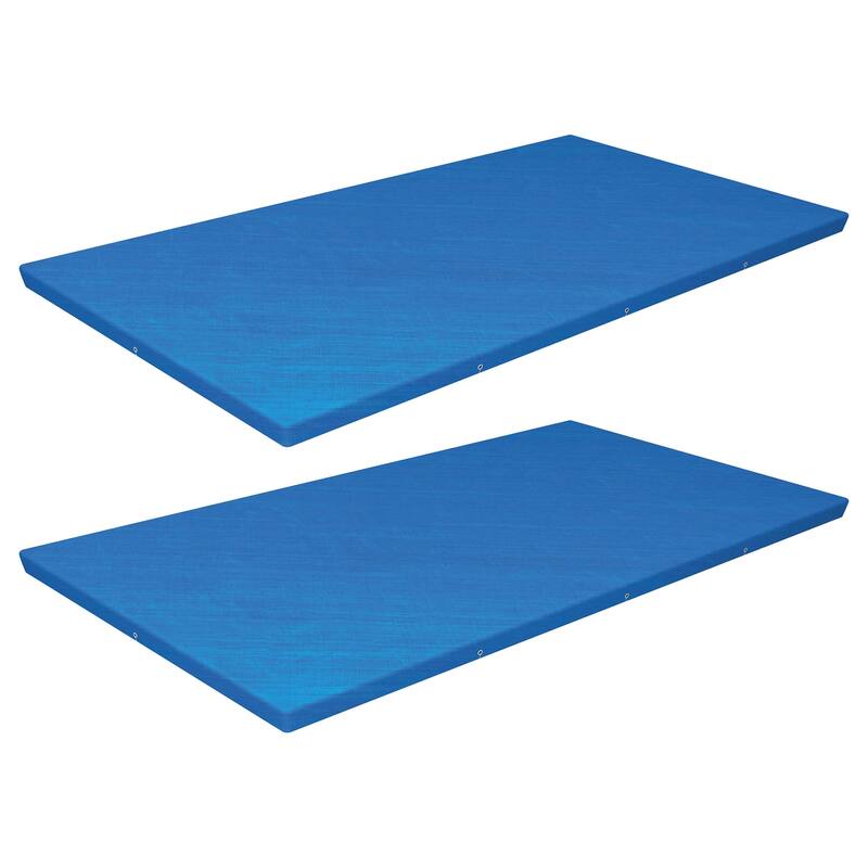 Bestway Flowclear Rectangular Above Ground Pool Cover, (Cover Only), 2 Pack - 4.85