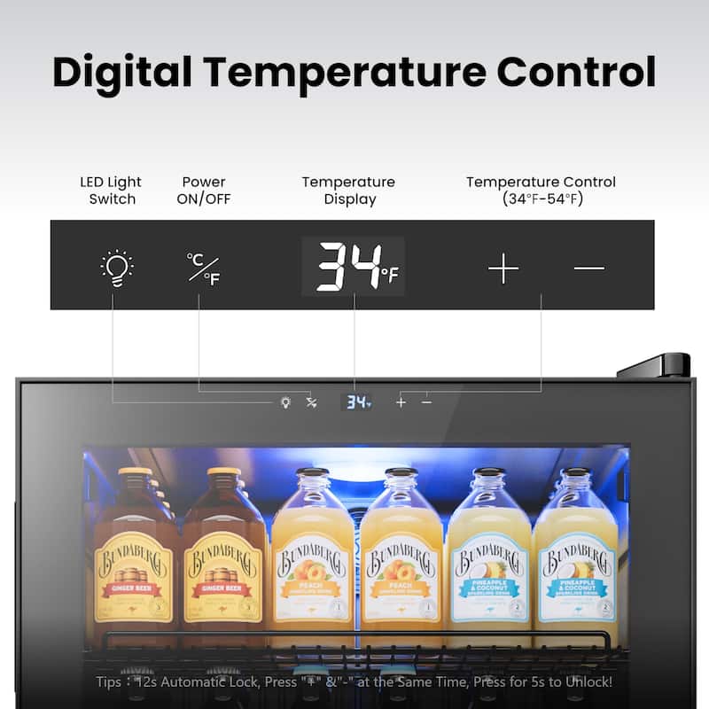 Yeego 141-Cans Beverage Cooler, Mini Fridge with Adjustable Shelves