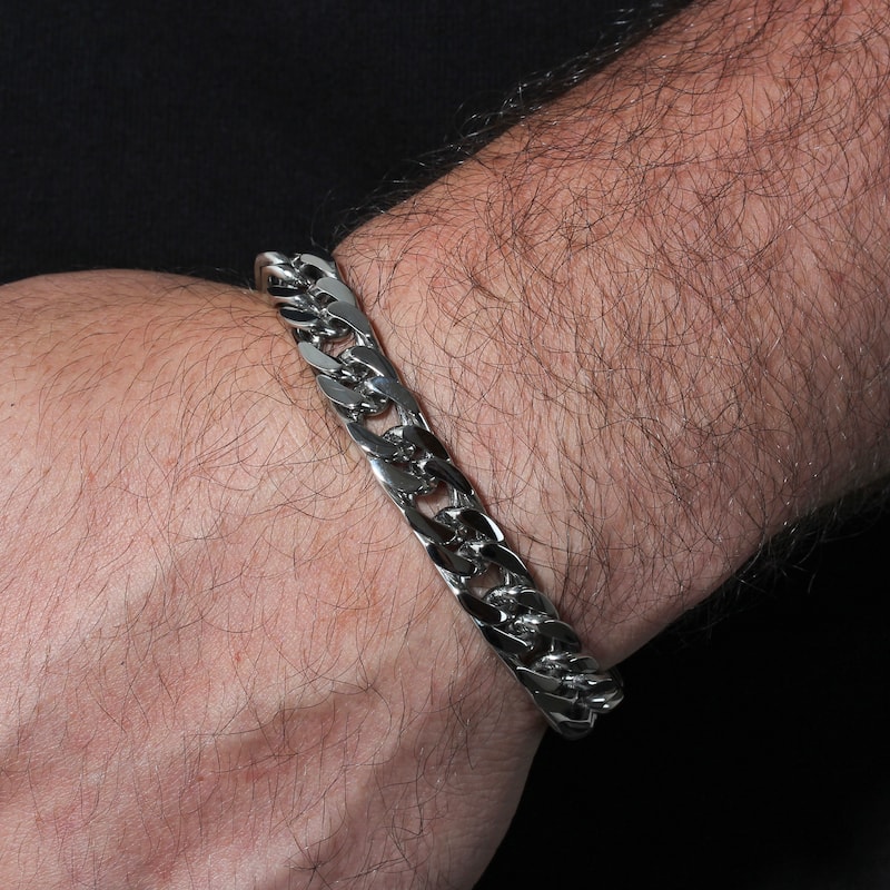 Steel Nation Stainless Steel Block Curb Bracelet